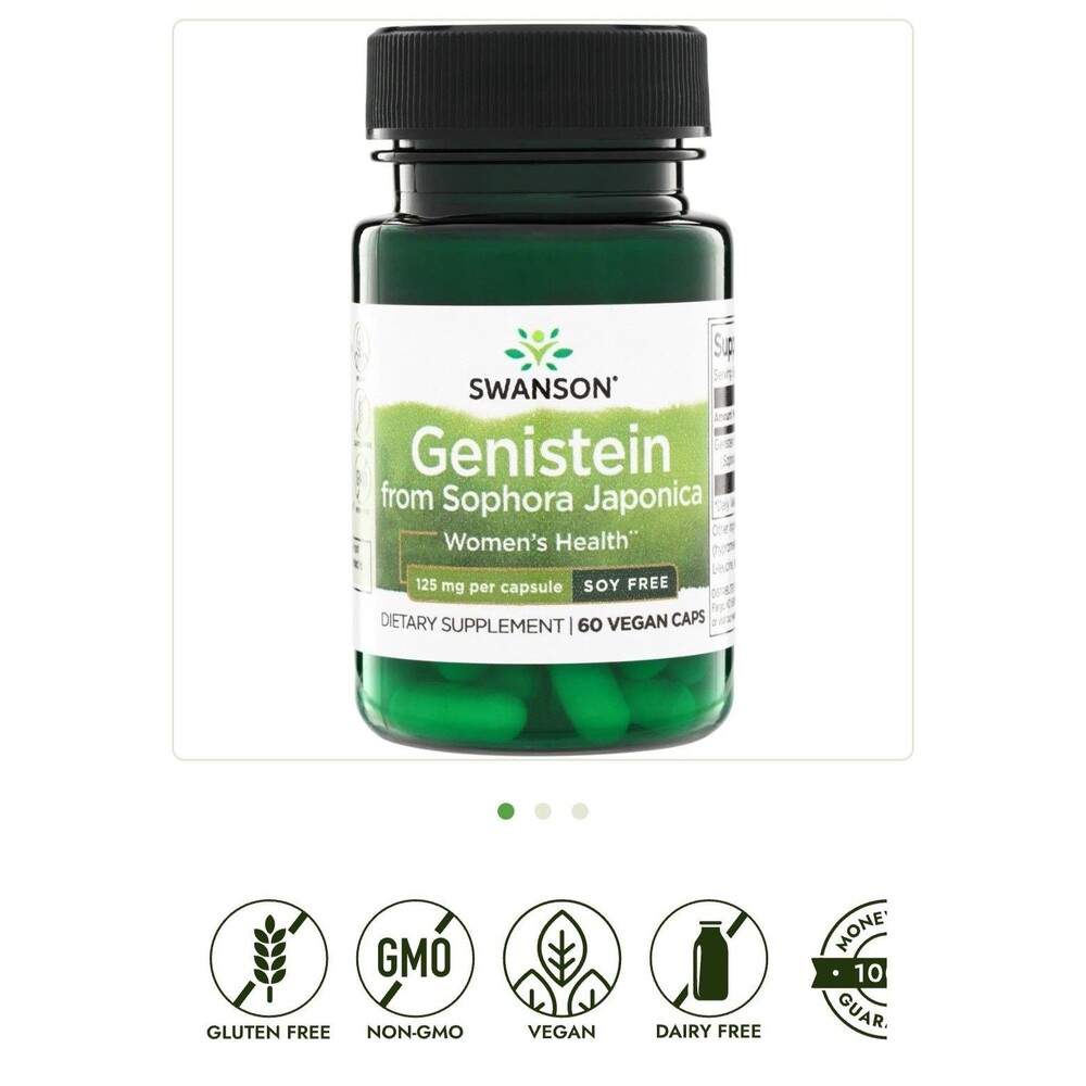 Swanson Genistein from Sophora Japonica 125 mg60 Veg Capsules brand new 1 Avail